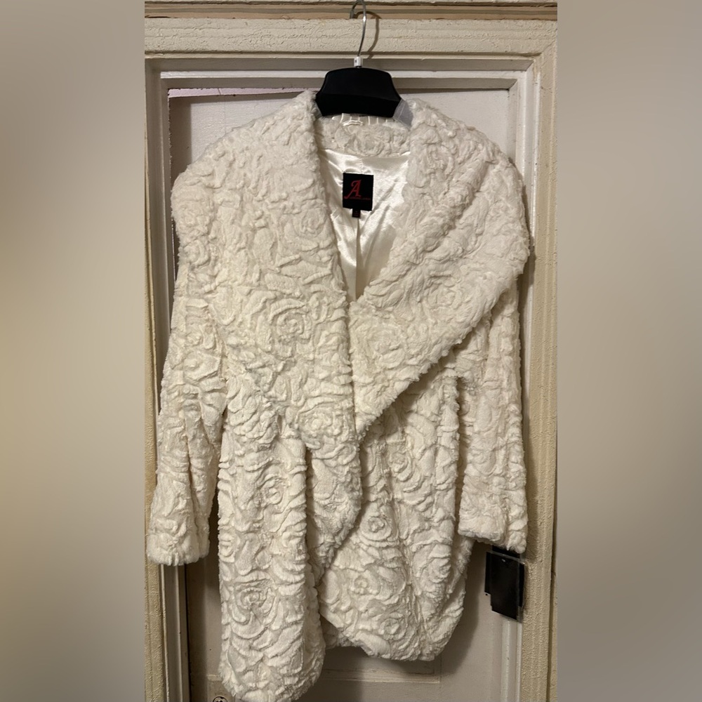Adrienne Landau Faux Fur Coat